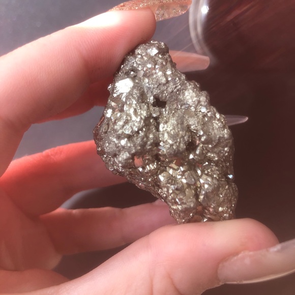 Natural Pyrite Cluster, Raw Fools Gold Crystal, Genuine Pyrite Stone - Picture 2 of 11